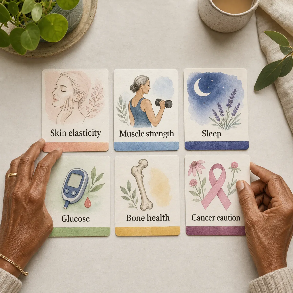 Health priority cards for women over 50 considering peptide therapy