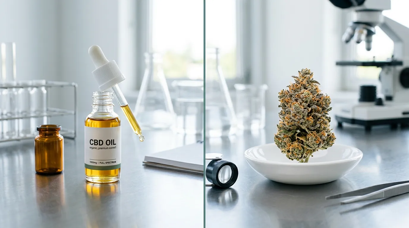 Featured visual summarizing evidence-based guidance related to CBD vs. THC: Main Differences.