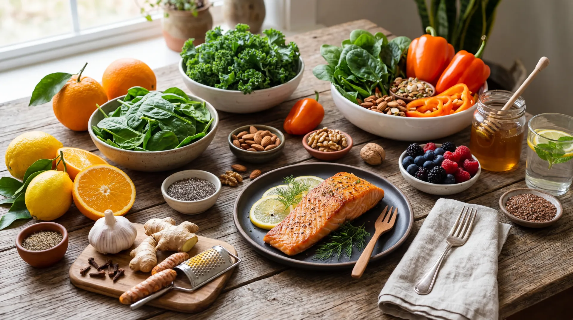 Featured visual summarizing evidence-based guidance related to Nutrition for a Better Stronger Immune System.