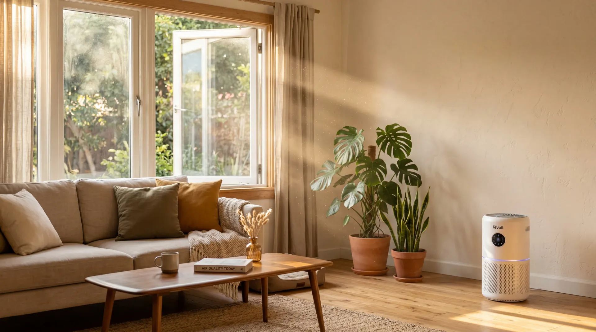 Featured visual summarizing evidence-based guidance related to Air Quality and Health: Indoor Air Pollution, HEPA Filters, and What You Breathe at Home.