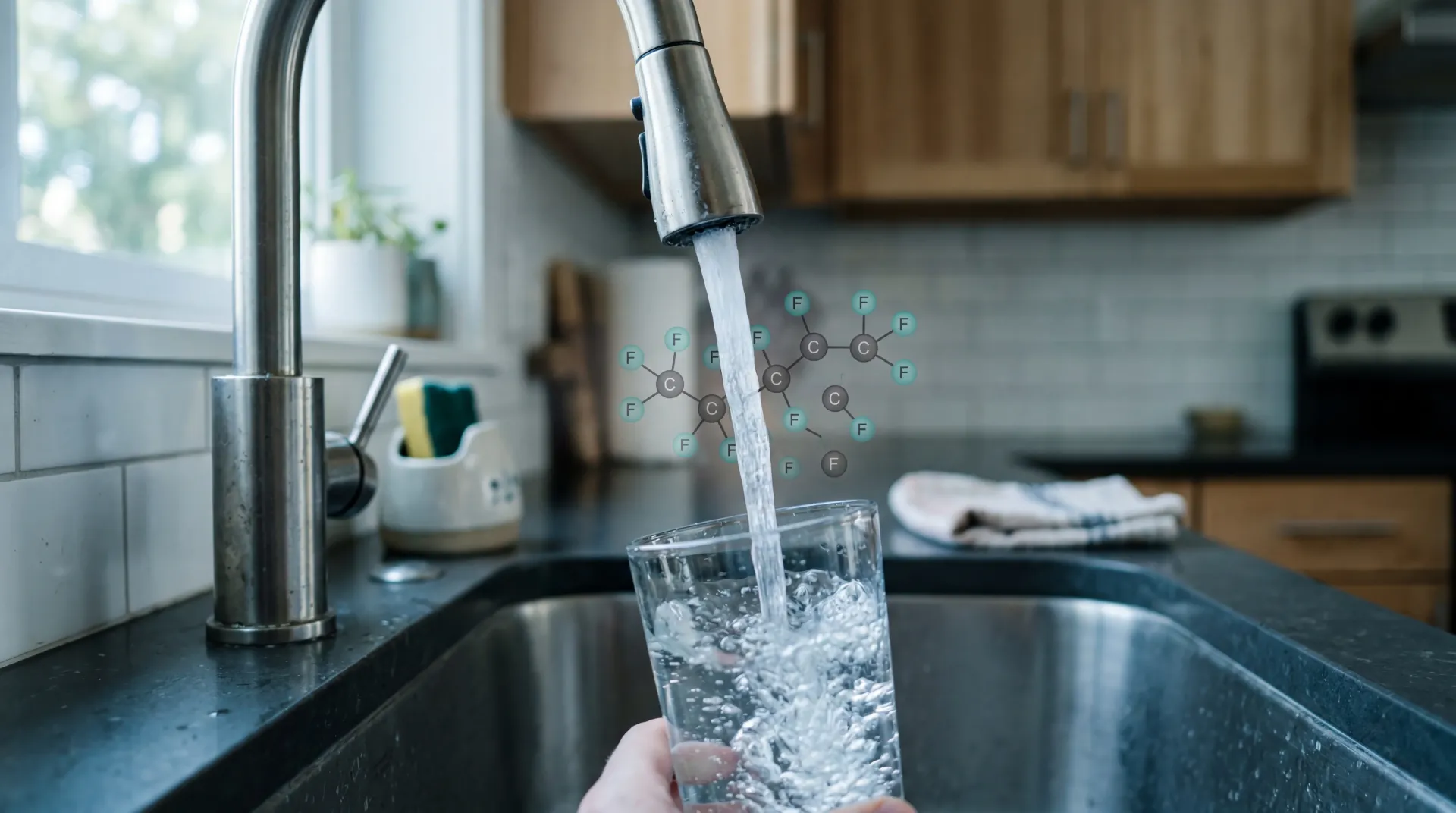 Featured visual summarizing evidence-based guidance related to PFAS (Forever Chemicals) in Drinking Water: Health Risks and How to Filter Them Out.