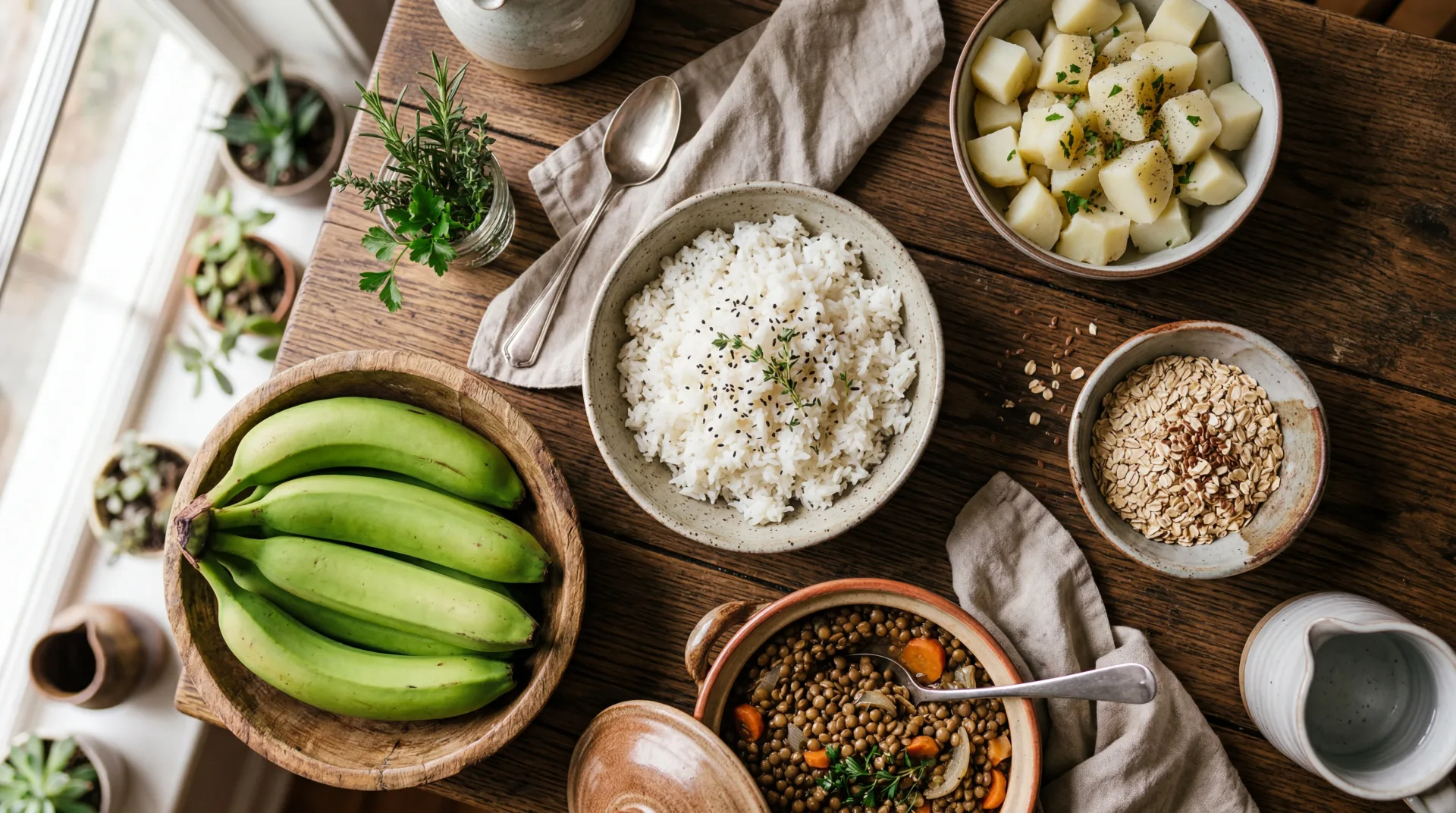 Featured visual summarizing evidence-based guidance related to Resistant Starch: The Cheap Gut Health Hack for Blood Sugar and Metabolism.