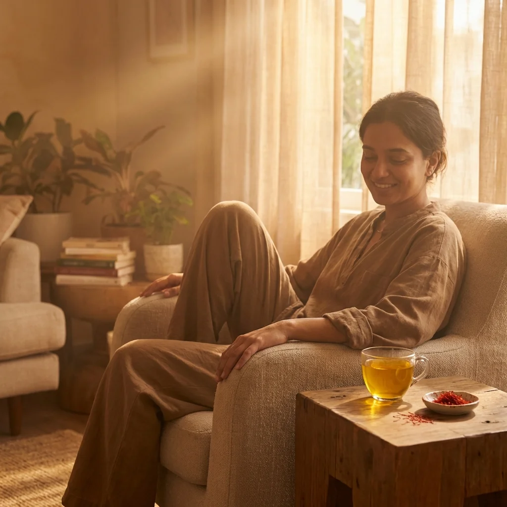 Comparison chart showing saffron clinical trial outcomes for mood improvement across multiple studies