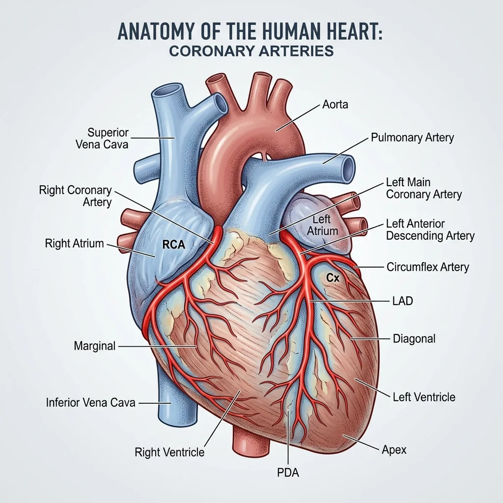 Medical illustration of heart rhythm patterns comparing normal sinus rhythm with arrhythmia correction