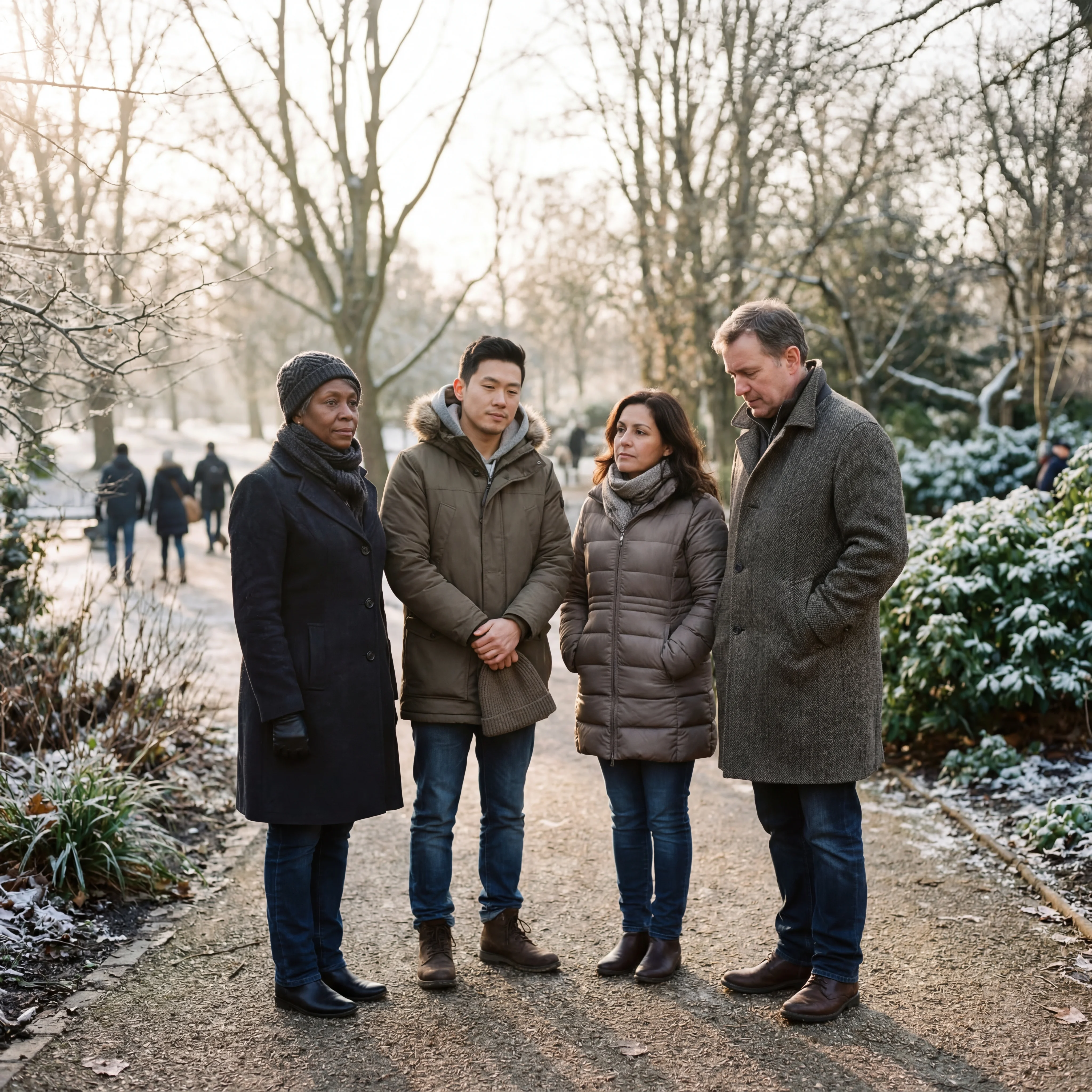 Chart showing overlapping risk factors for vitamin D deficiency and heart disease including age, obesity, darker skin, and northern latitude