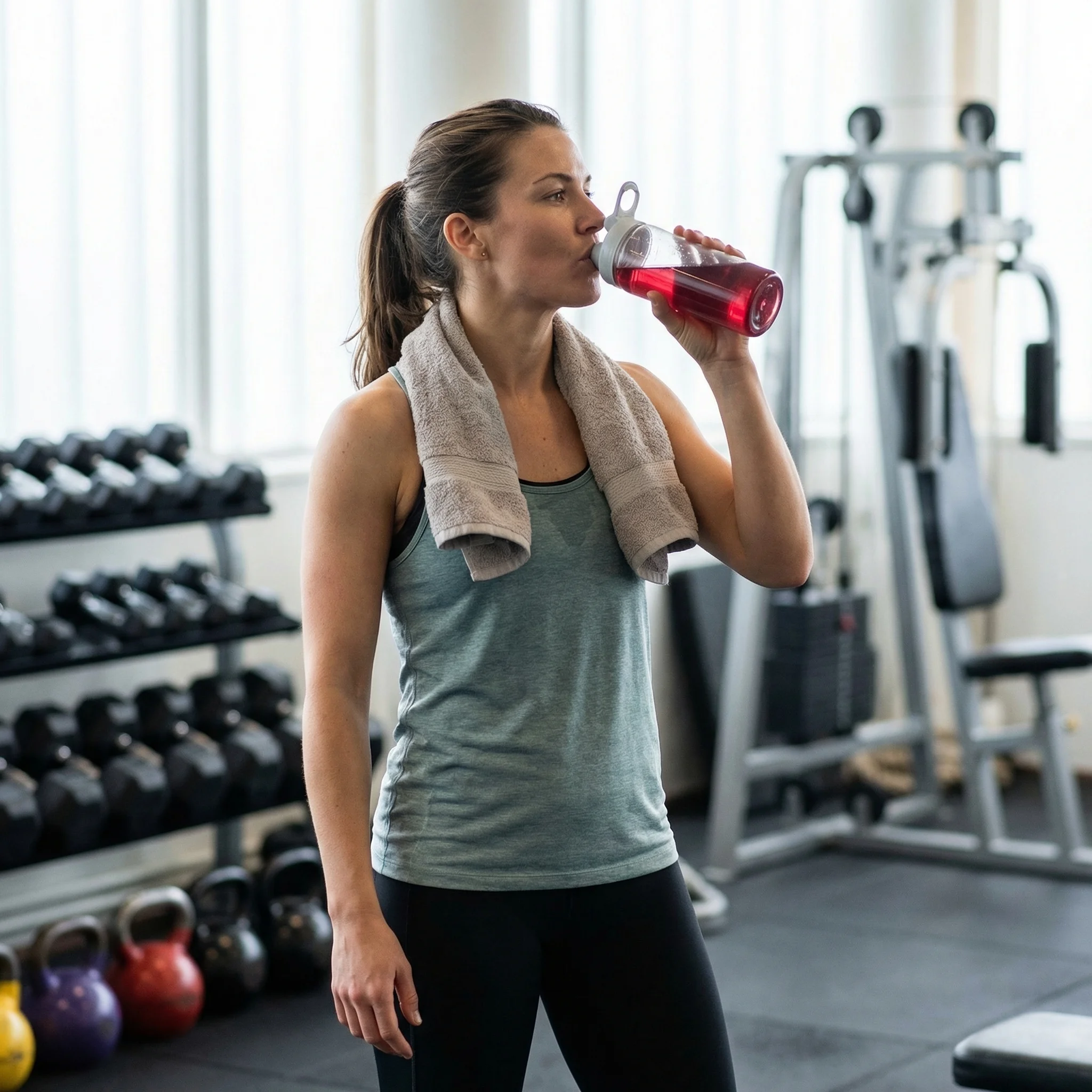 Timeline graphic showing optimal tart cherry juice loading period from five days before exercise through two days after