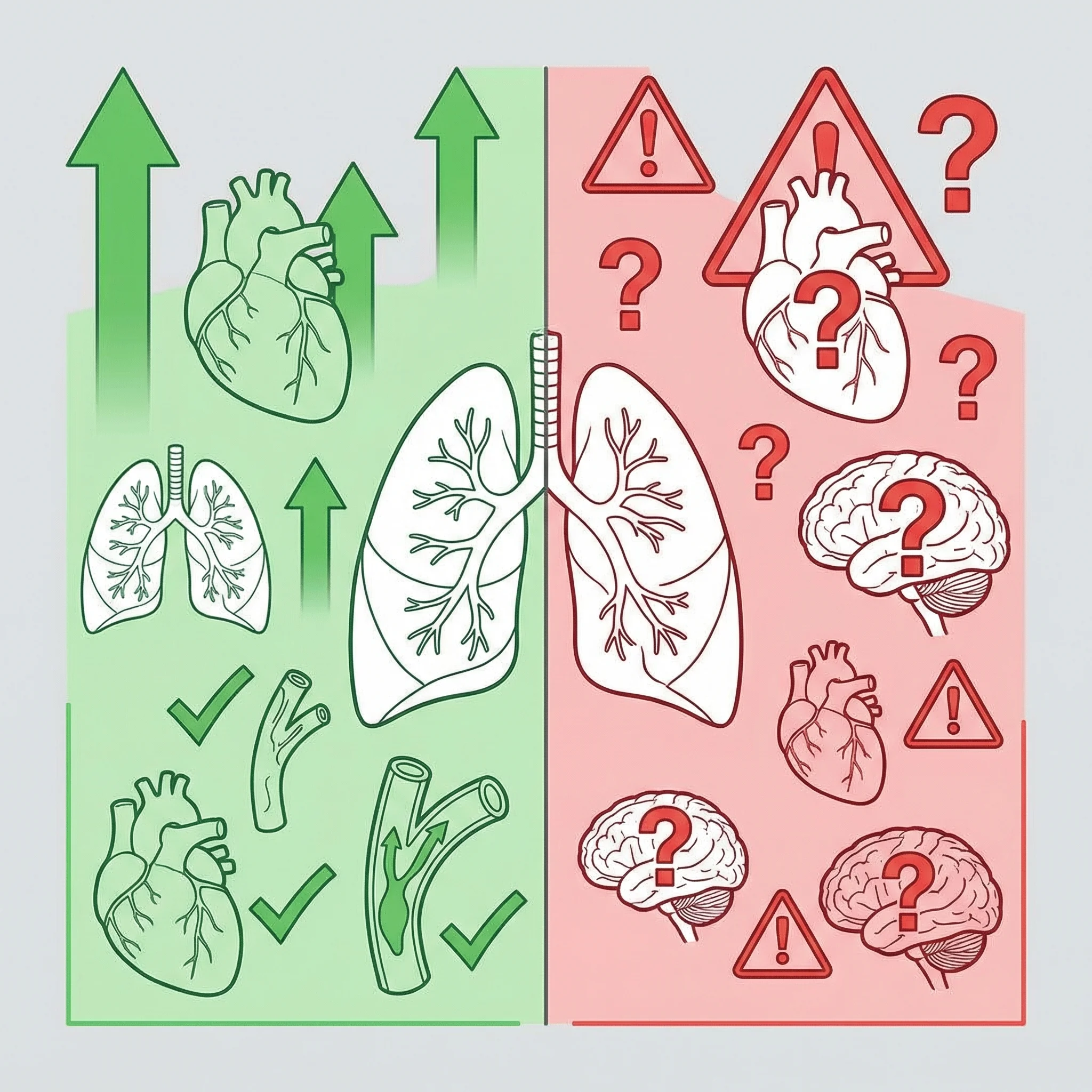 Side-by-side comparison chart showing conflicting results from major dietary fat clinical trials