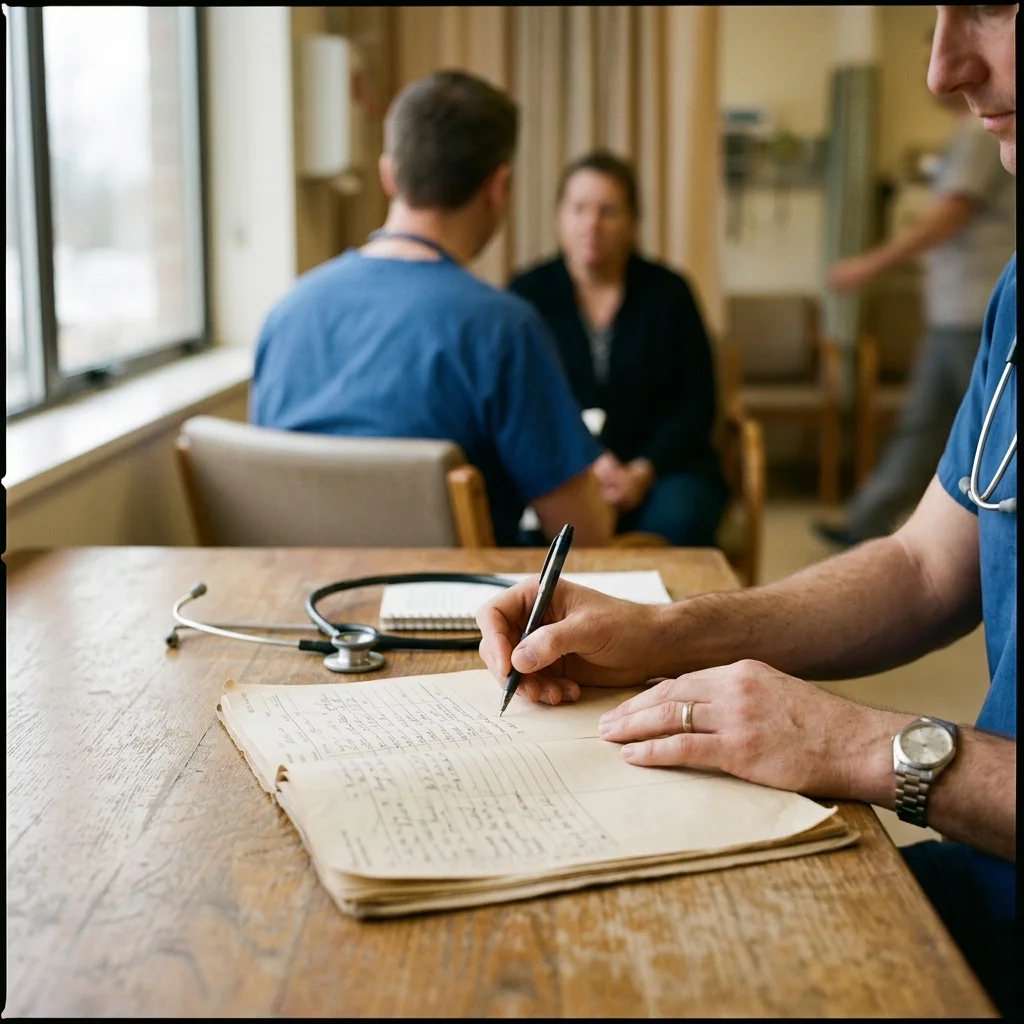 A clinician taking notes during a patient consultation, illustrating the personalized clinical conversation that some endocrinologists describe as essential to dose decisions.
