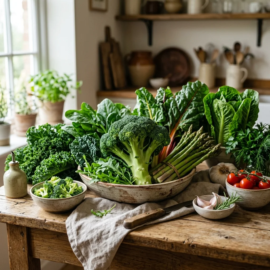 Fresh broccoli, cauliflower, kale, and Brussels sprouts rich in DIM compounds