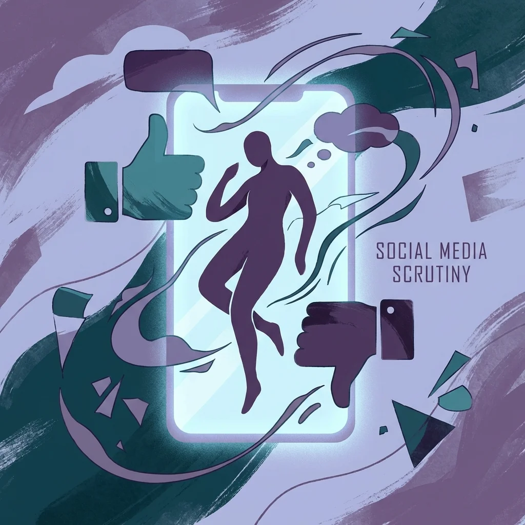 Split image showing contrasting social media comments about celebrity weight changes