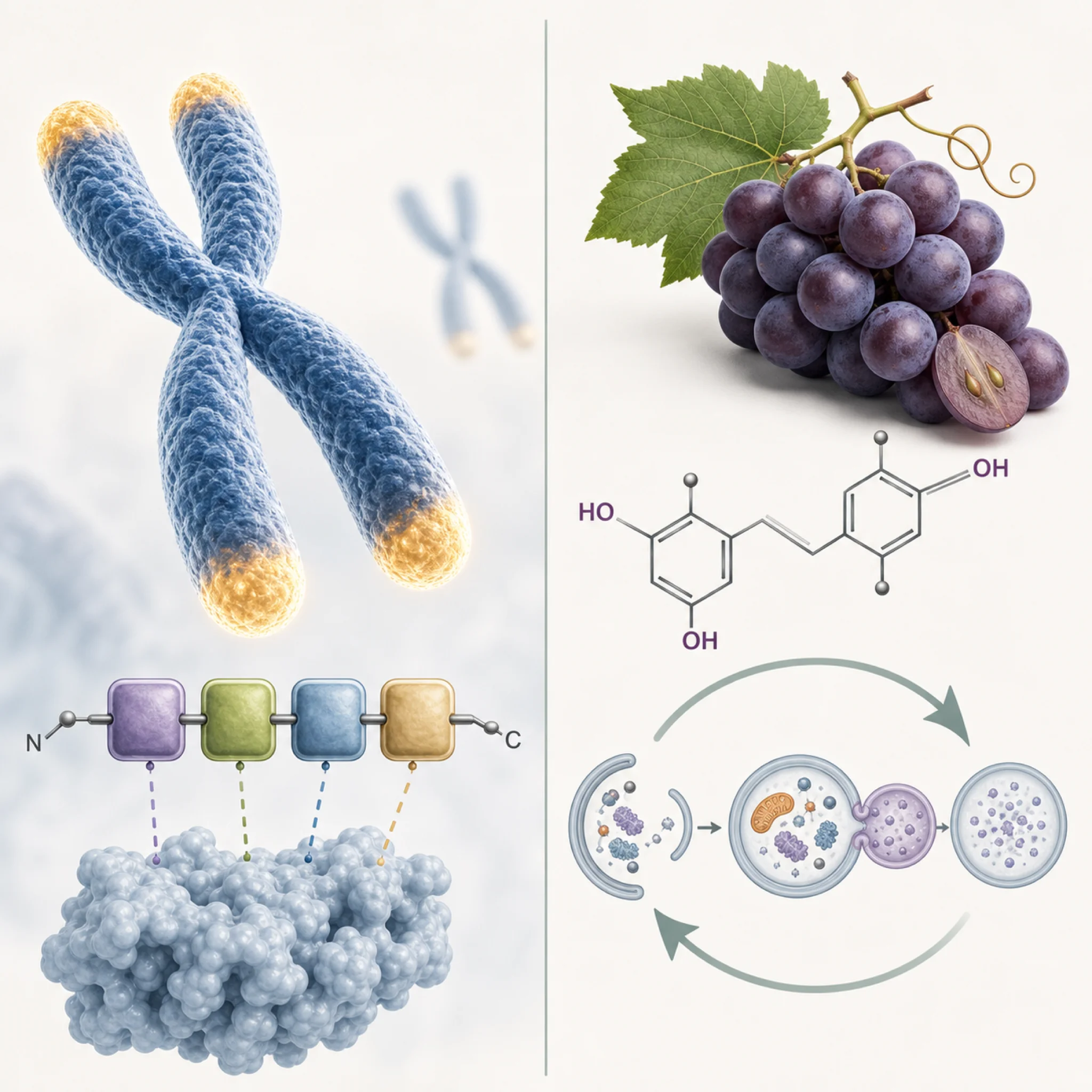 Comparison of Epitalon telomere biology and resveratrol autophagy biology