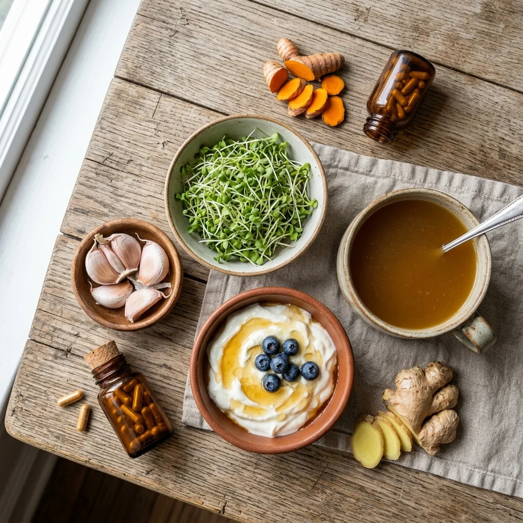 Timeline showing bacterial population changes during the six months following H. pylori eradication therapy