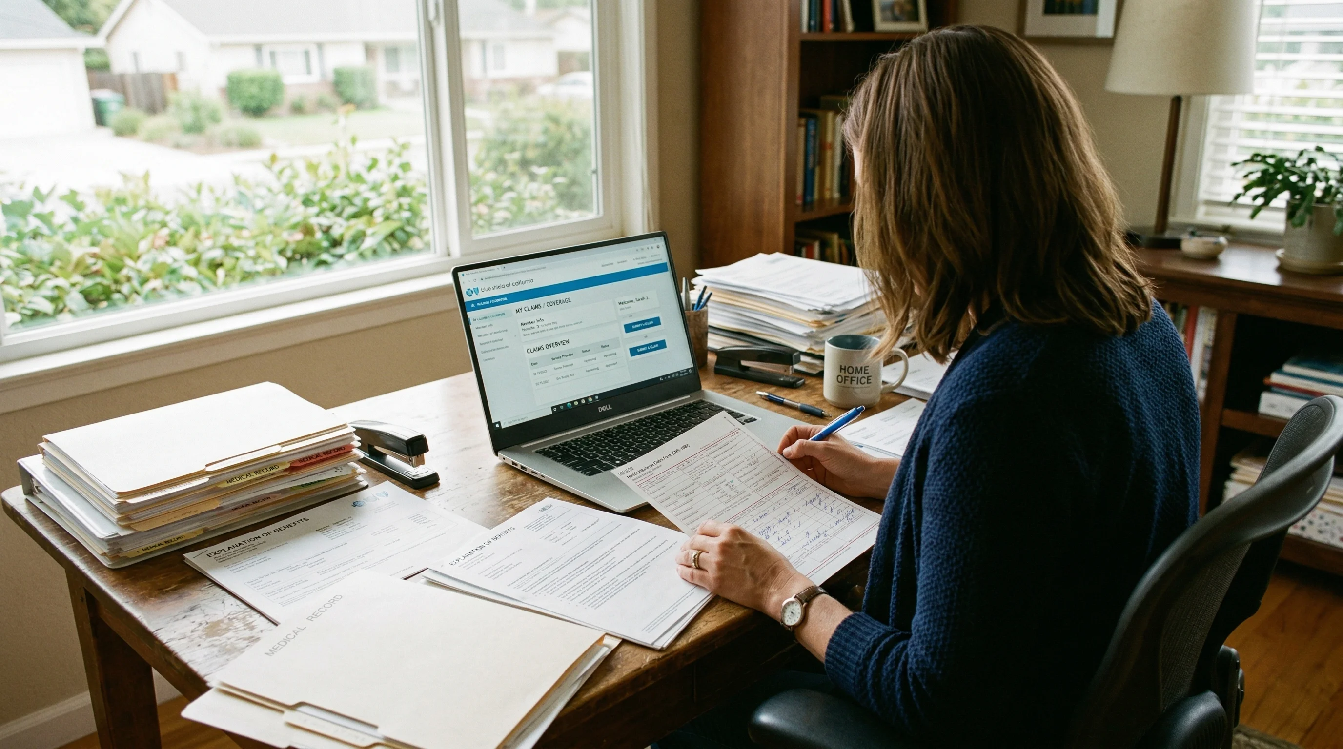 Person reviewing insurance coverage documents for weight loss medication