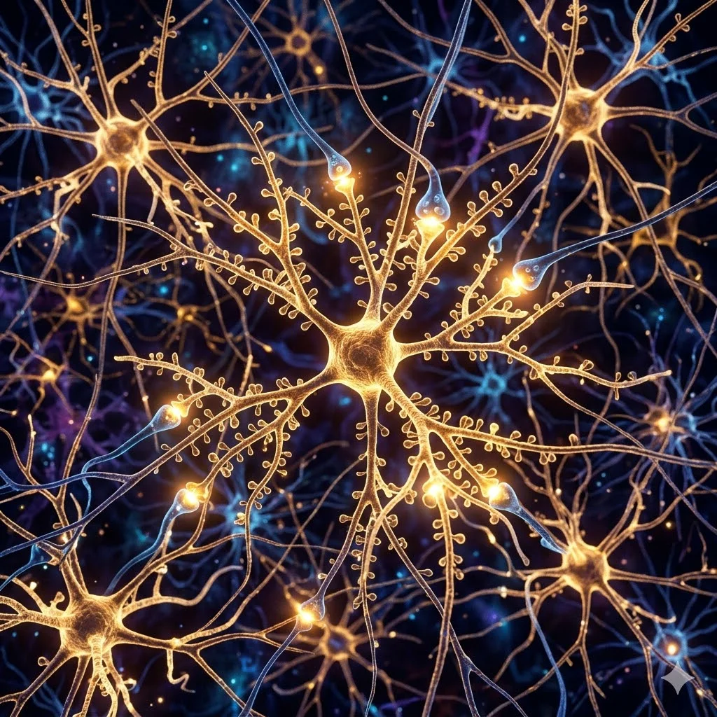 Diagram showing PS activation of neuroprotective signaling pathways including PI3K-Akt and PKC in brain neurons