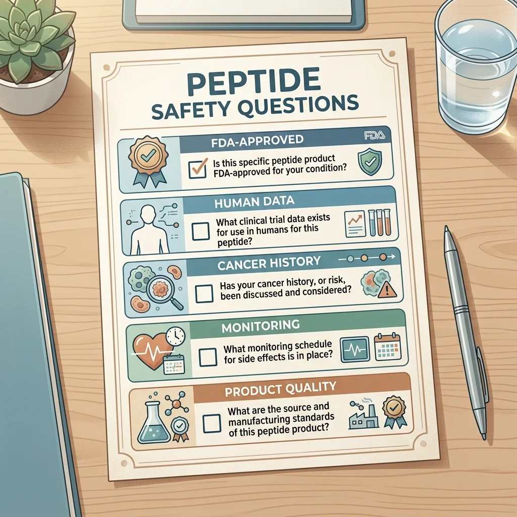 Peptide safety question checklist for patients