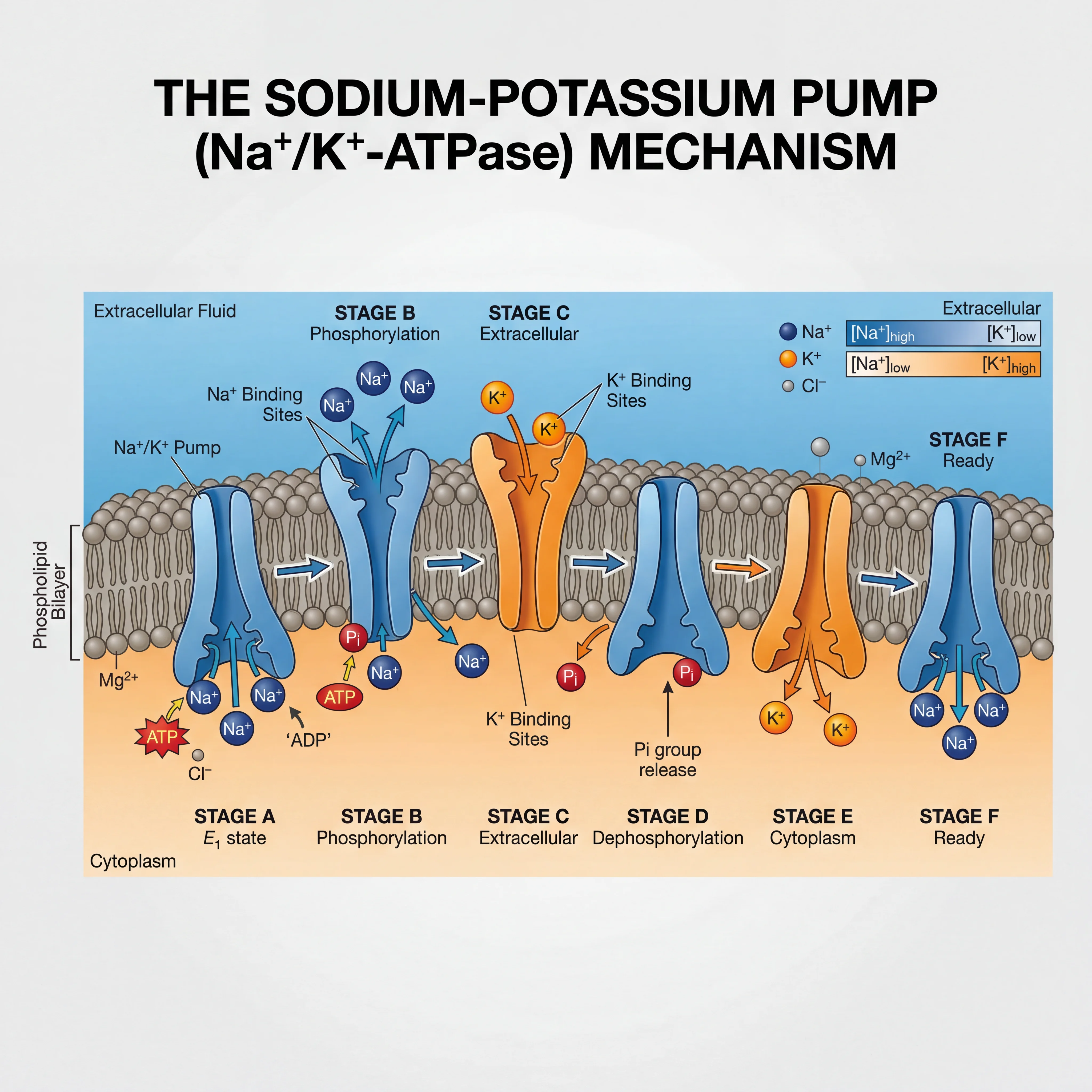 Diagram showing sodium and water balance in body cells with arrows indicating fluid movement